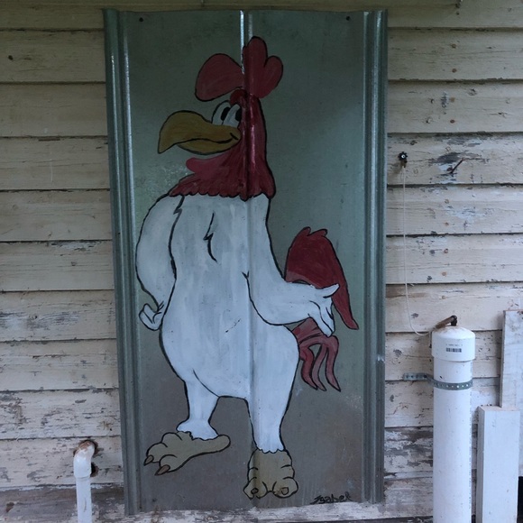 Wall art inside/outside on metal board. - Picture 1 of 5